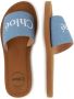 Chloé Kids Slippers met logoprint Blauw - Thumbnail 4