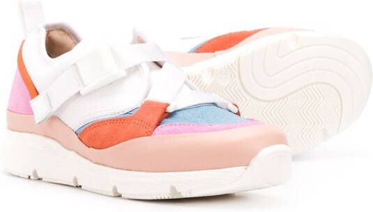 Chloé Kids Sneakers met contrastvlak Wit