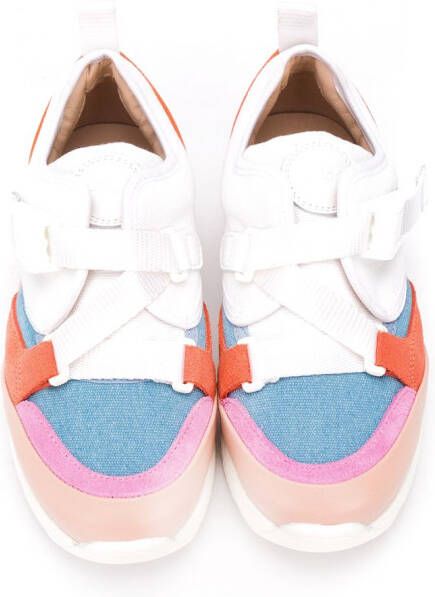 Chloé Kids Sneakers met contrastvlak Wit