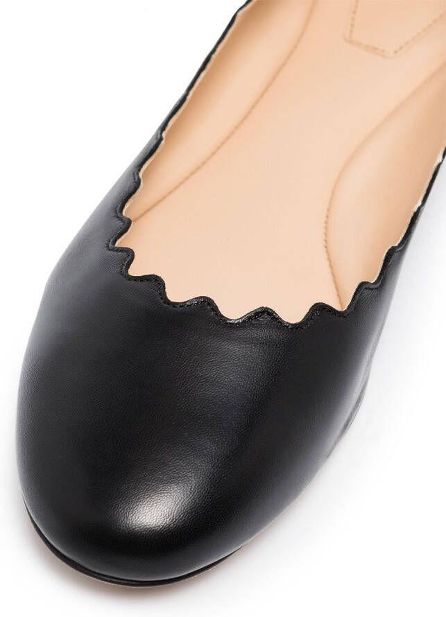 Chloé Lauren leren ballerina pumps Zwart