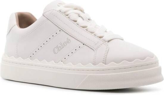 Chloé Lauren leren sneakers Wit