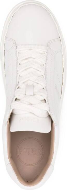 Chloé Lauren leren sneakers Wit