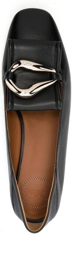 Chloé Loafers met gesp Zwart