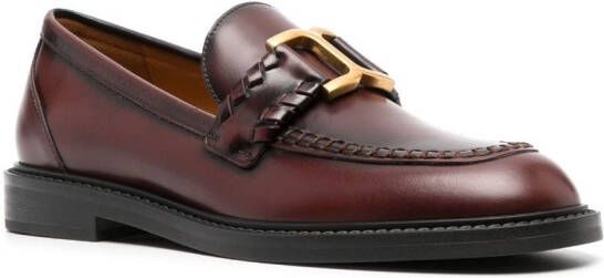 Chloé Marcie leren loafers Bruin