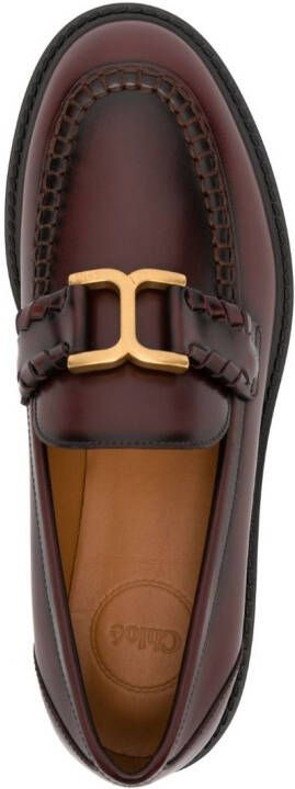 Chloé Marcie leren loafers Rood
