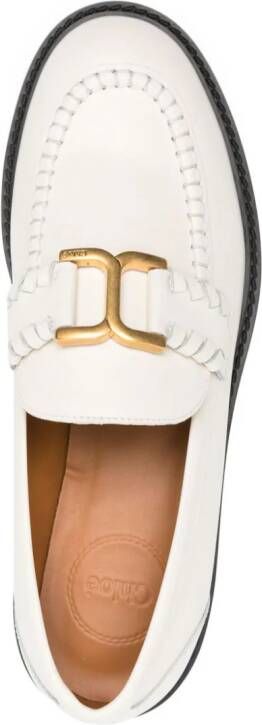 Chloé Marcie loafers met gevlochten detail Wit