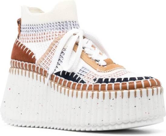 Chloé Nama sneakers met plateauzool Wit