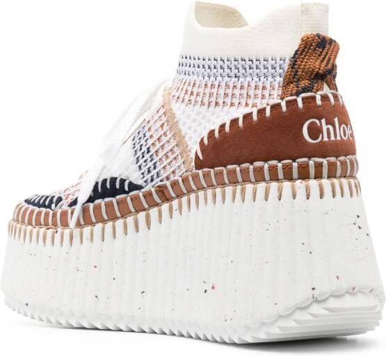 Chloé Nama sneakers met plateauzool Wit