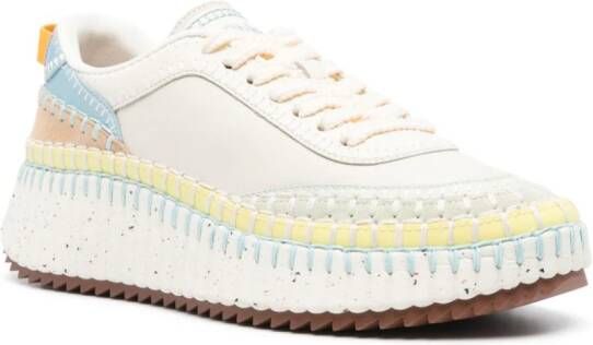 Chloé Nama sneakers met vlakken Beige