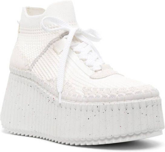 Chloé Nama sneakers met plateauzool Wit