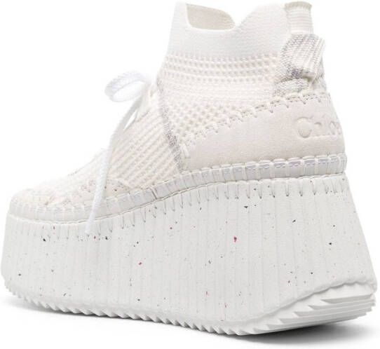 Chloé Nama sneakers met plateauzool Wit