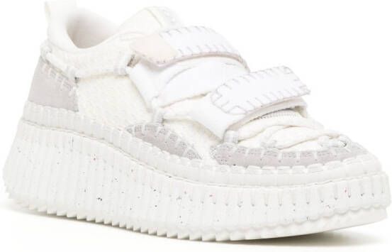 Chloé Nama sneakers met klittenband Wit