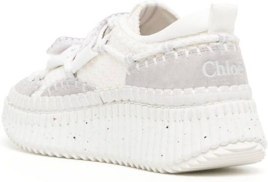 Chloé Nama sneakers met klittenband Wit