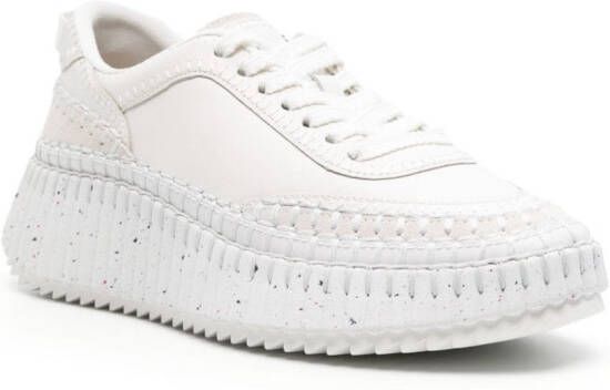 Chloé Nama sneakers met stikseldetail Wit