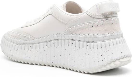 Chloé Nama sneakers met stikseldetail Wit