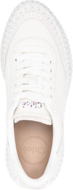 Chloé Nama sneakers met stikseldetail Wit