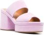 Chloé 95 mm Odina suède muiltjes Paars - Thumbnail 2