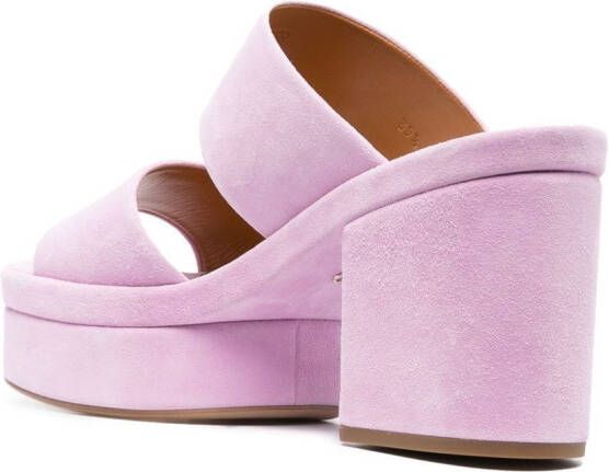 Chloé 95 mm Odina suède muiltjes Paars