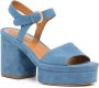 Chloé Odina suède sandalen Blauw - Thumbnail 2