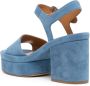 Chloé Odina suède sandalen Blauw - Thumbnail 3