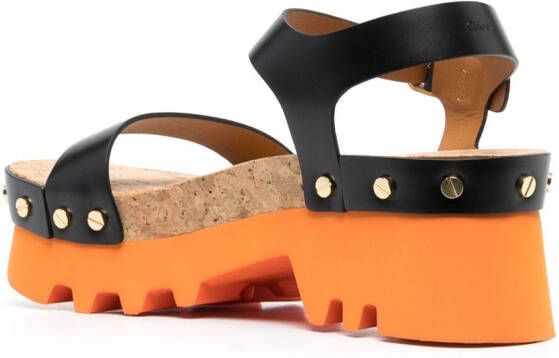 Chloé Owena sandalen met plateauzool Zwart