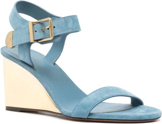 Chloé Rebecca 70mm sandalen met sleehak Blauw