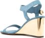Chloé Rebecca 70mm sandalen met sleehak Blauw - Thumbnail 3