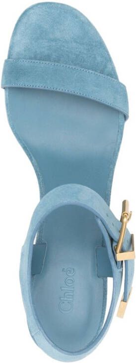 Chloé Rebecca 70mm sandalen met sleehak Blauw
