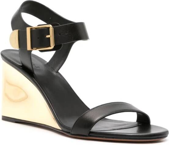 Chloé Rebecca 70 mm sandalen met sleehak Zwart