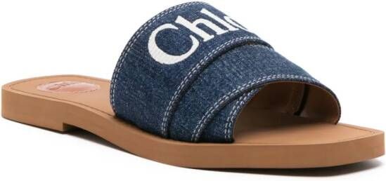 Chloé Woody sandalen Blauw