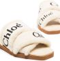 Chloé Woody sandalen met logoband Wit - Thumbnail 3