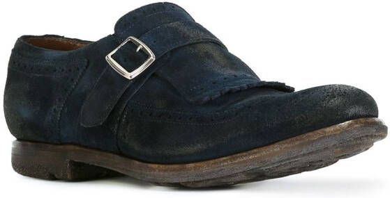 Church's distressed brogue detail monk shoes Blauw