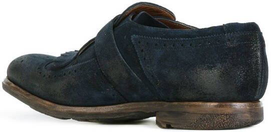Church's distressed brogue detail monk shoes Blauw