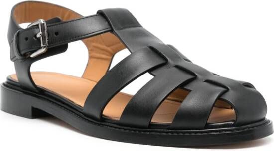 Church's Fisher leren sandalen Zwart