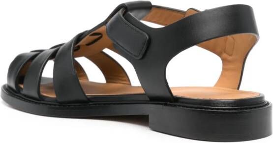 Church's Fisher leren sandalen Zwart