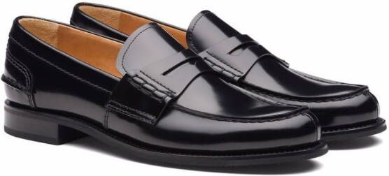 Church's Pembrey W5 gepolijste fumè loafers Zwart