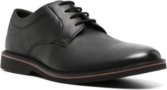 Clarks Atticus LTLace leren derby schoenen Zwart