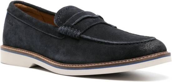 Clarks Atticus LTSlip suède loafers Blauw