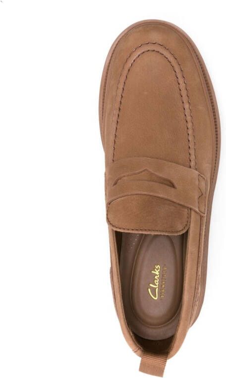 Clarks Badell Step leren loafers Bruin