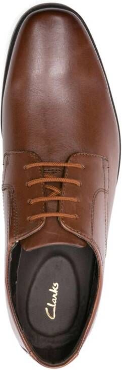 Clarks Howard leren derby schoenen Bruin