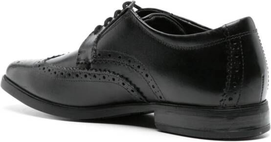 Clarks Howard Wing leren brogues Zwart