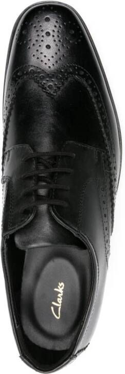 Clarks Howard Wing leren brogues Zwart