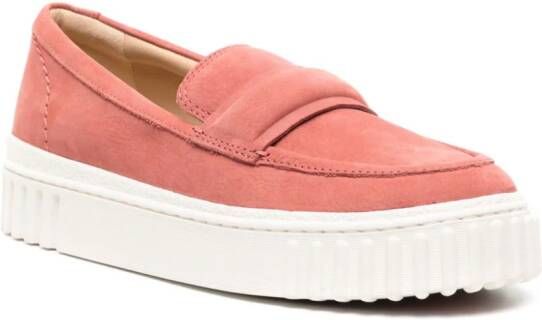 Clarks Mayhill Cove nubuck loafers Roze