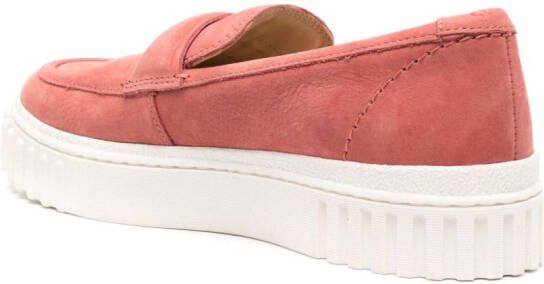 Clarks Mayhill Cove nubuck loafers Roze