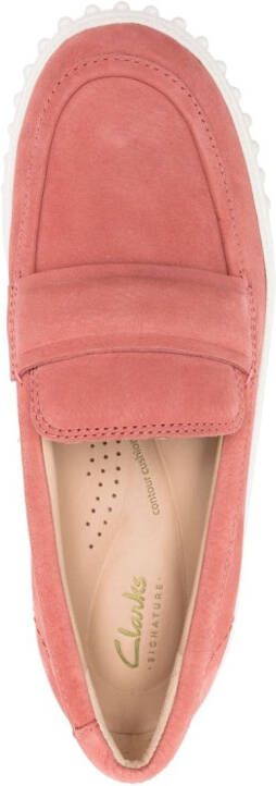 Clarks Mayhill Cove nubuck loafers Roze