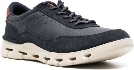 Clarks Nature X One leren sneakers Blauw