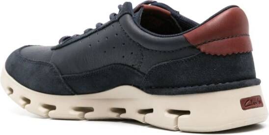 Clarks Nature X One leren sneakers Blauw