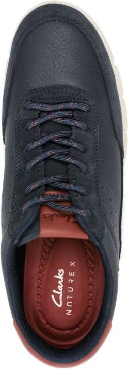 Clarks Nature X One leren sneakers Blauw