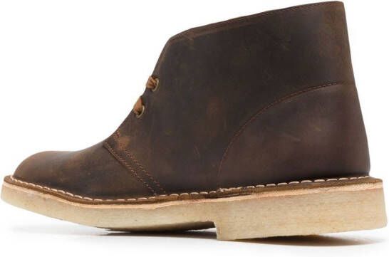 Clarks Originals Leren enkellaarzen Bruin