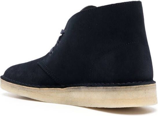 Clarks Originals Suède veterlaarzen Blauw